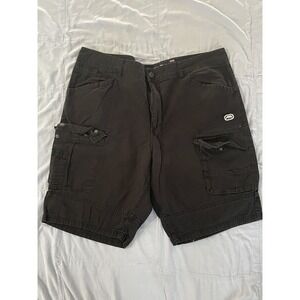 Ecko Unltd Cargo Short Mens 40 Black Outdoor Utility Workwear Lightweight